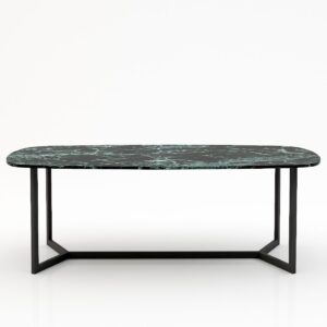Deens ovale marmeren eettafel Anatra – Verde rameggiato