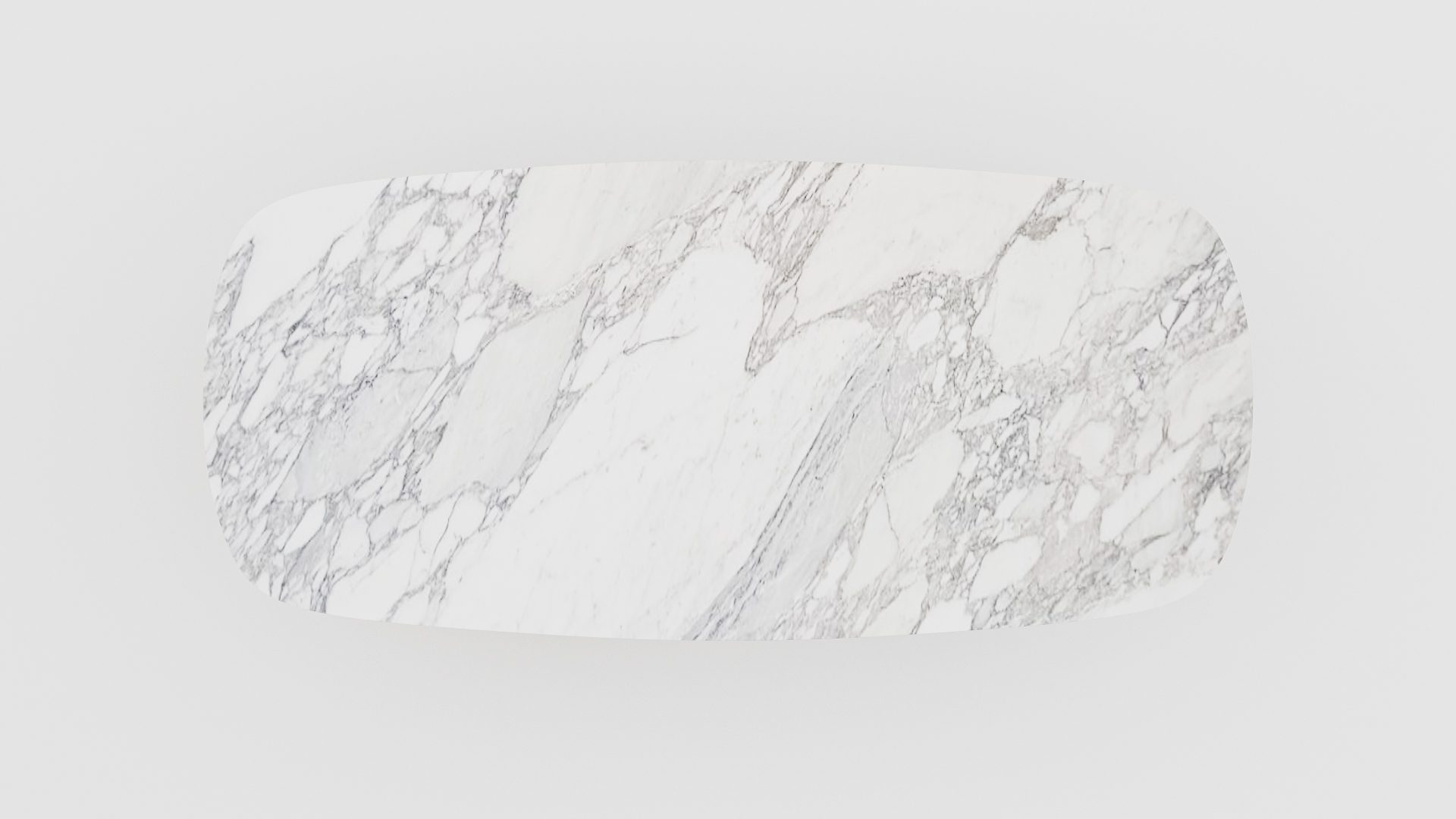 Deens ovale marmeren eettafel Anatra – Arabescato Carrara