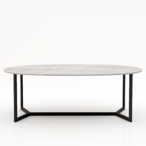 Ovale marmeren eettafel Anatra – Taj Mahal Quartzite