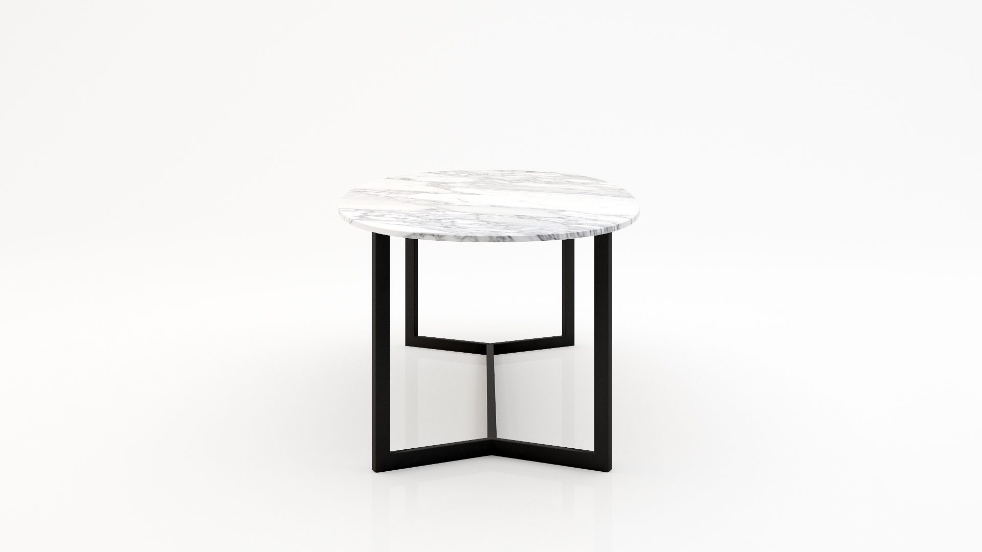 Ovale marmeren eettafel Anatra – Arabescato Carrara