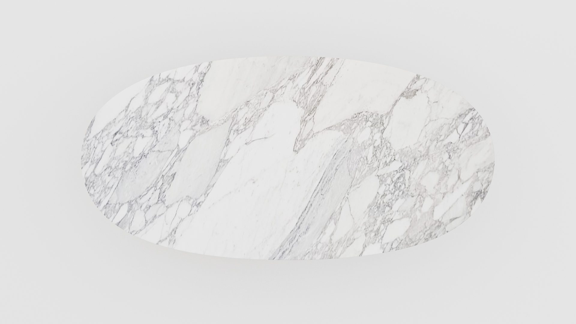 Ovale marmeren eettafel Anatra – Arabescato Carrara