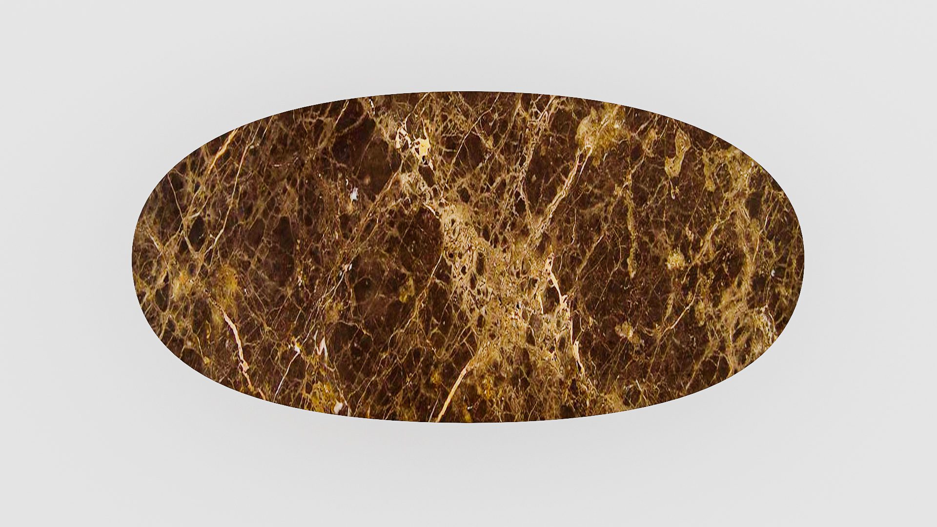Ovale marmeren eettafel Anatra – Emperador dark