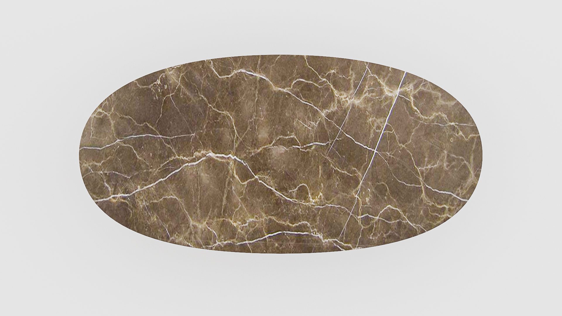Ovale marmeren eettafel Anatra – Royal Brown
