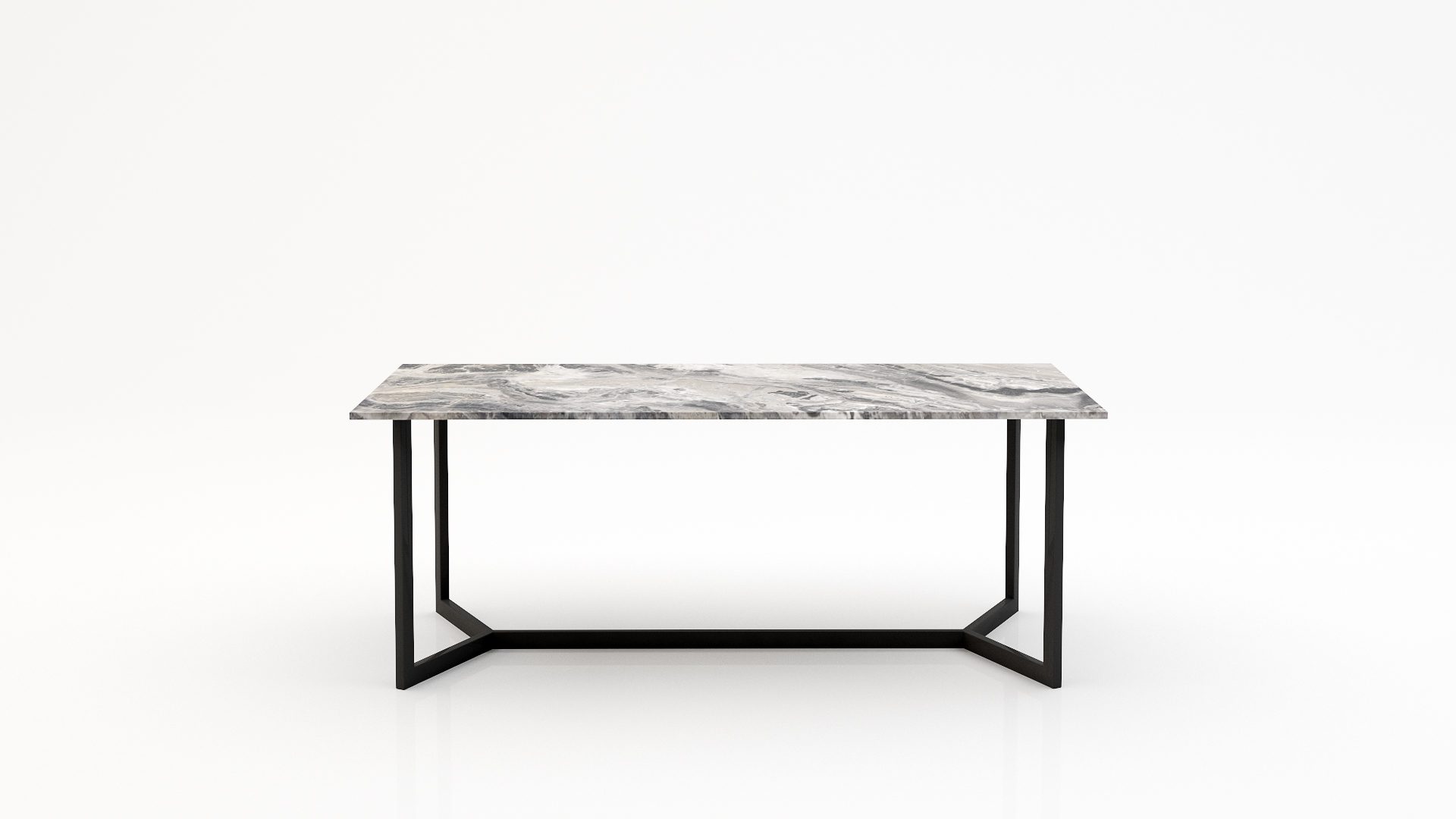 Rechthoekige marmeren eettafel Anatra Arabescato Orobico Grigio