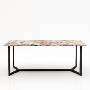 Rechthoekige marmeren eettafel Anatra Arabescato Orobico Rosso