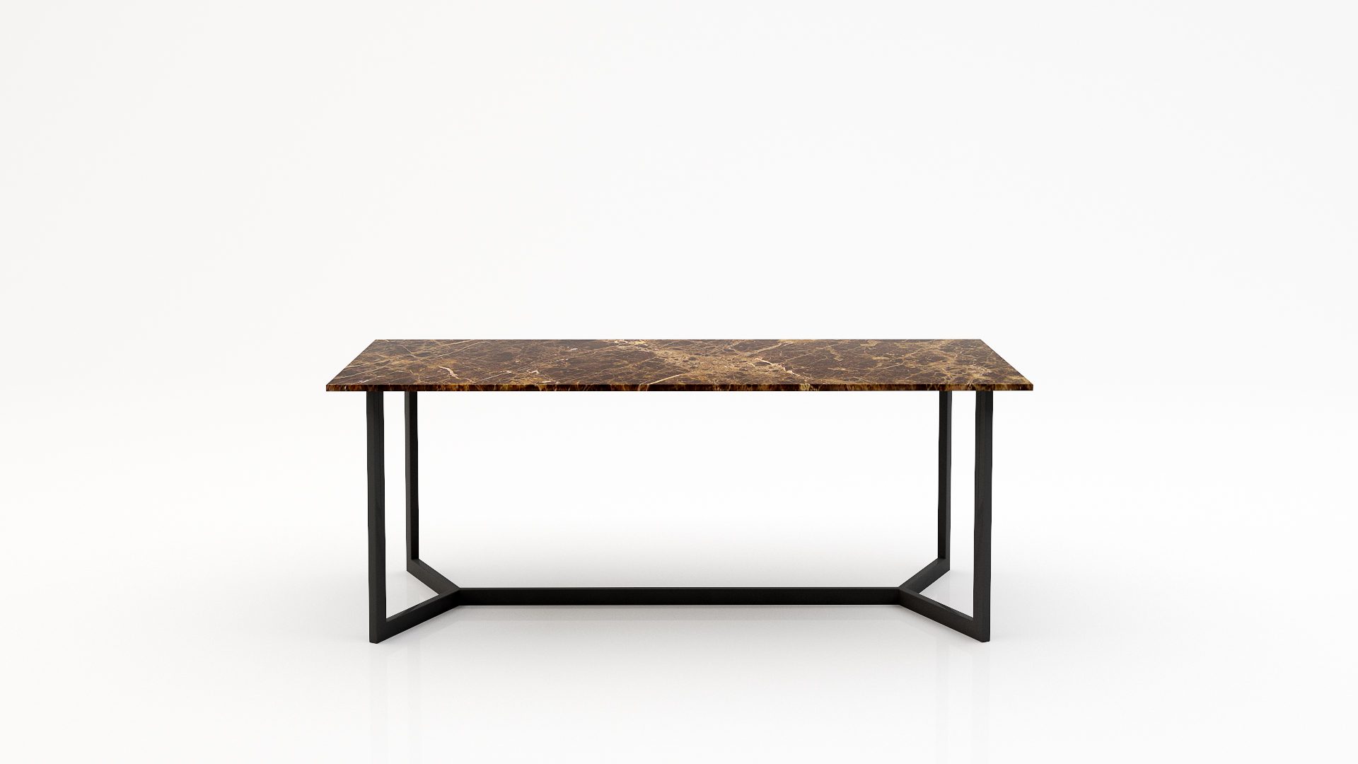 Rechthoekige marmeren eettafel Anatra – Emperador dark