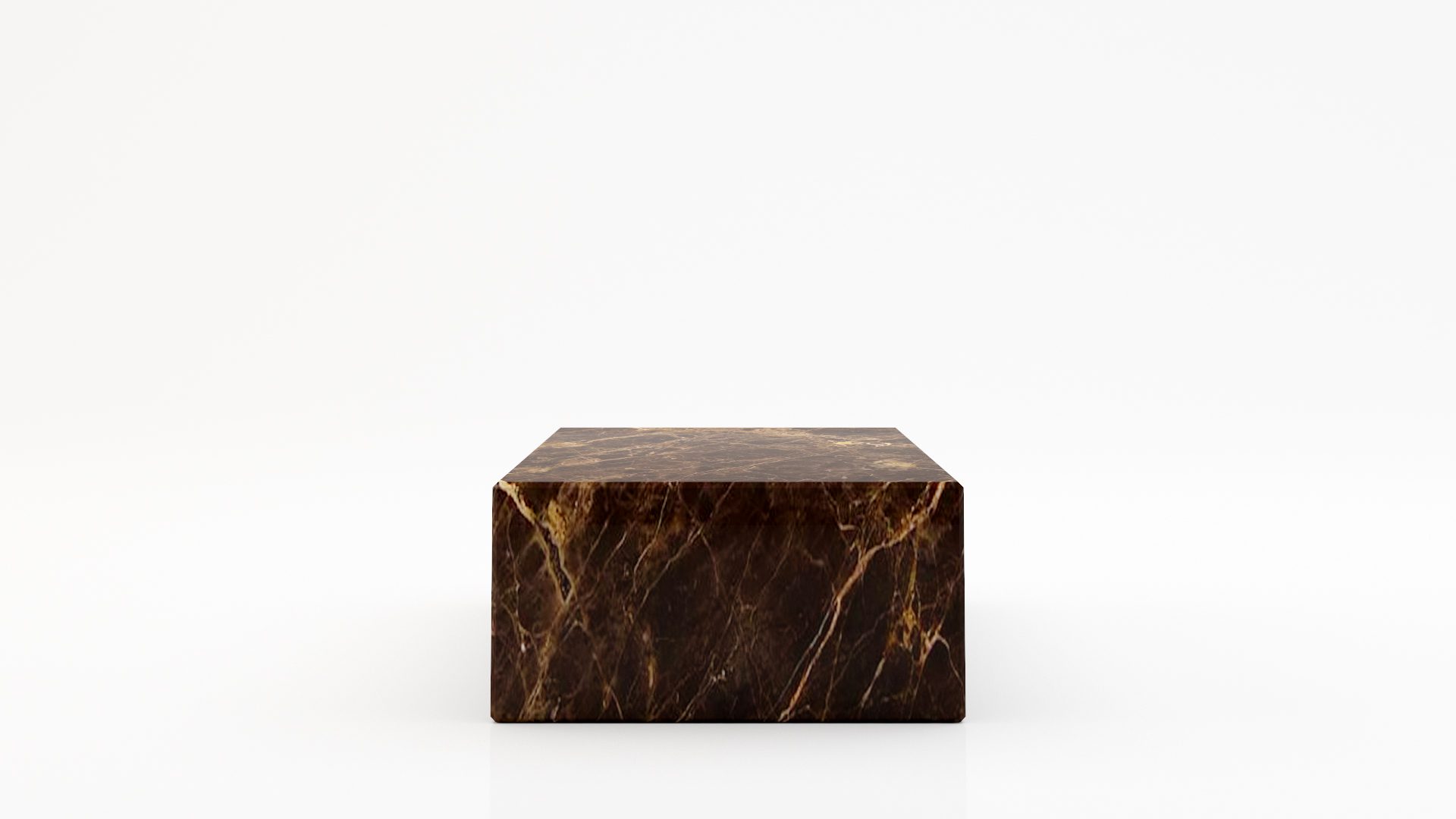 Rechthoekige marmeren salontafel Blocco – Emperador dark