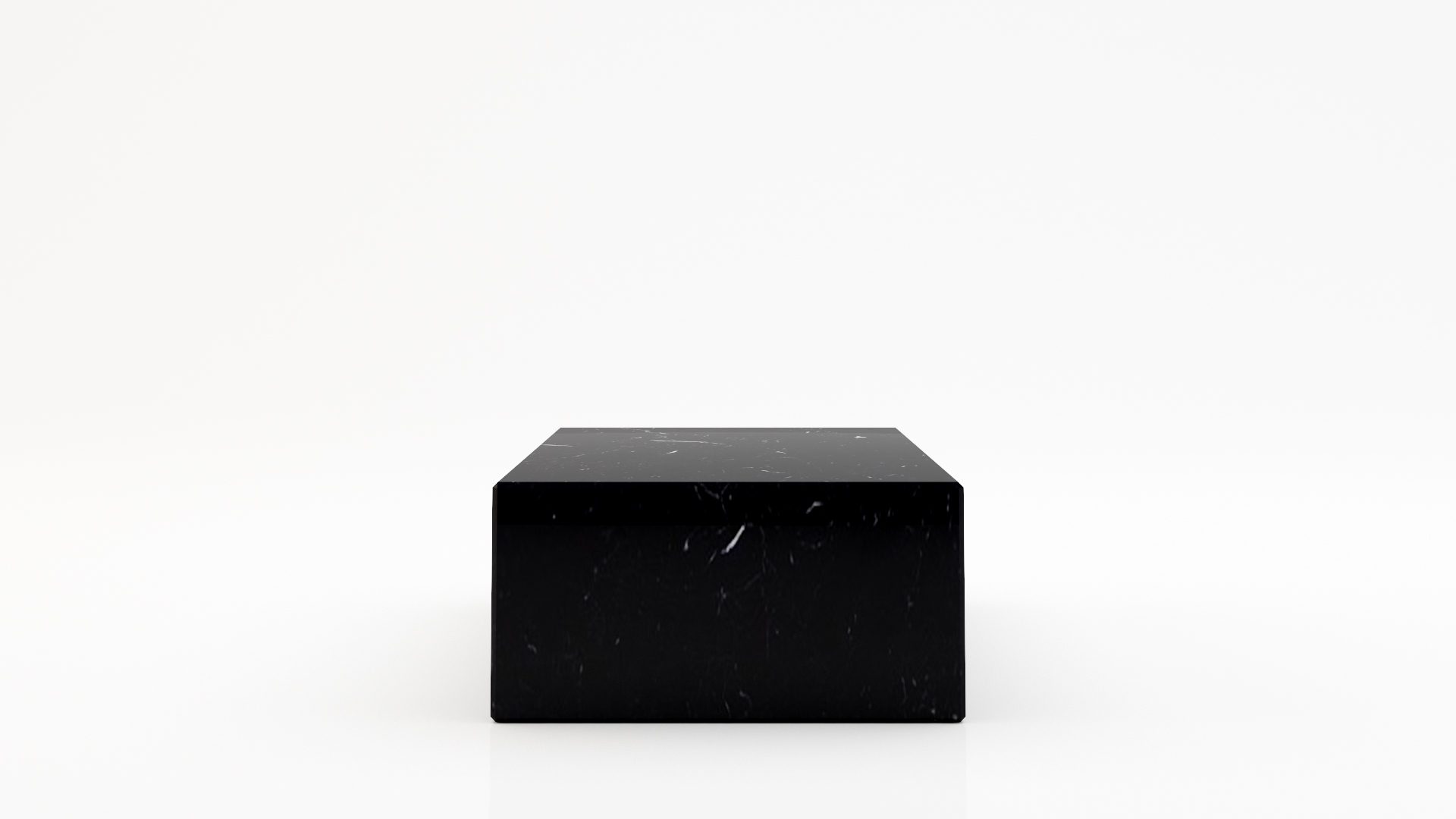 Rechthoekige marmeren salontafel Blocco – Nero Marquina
