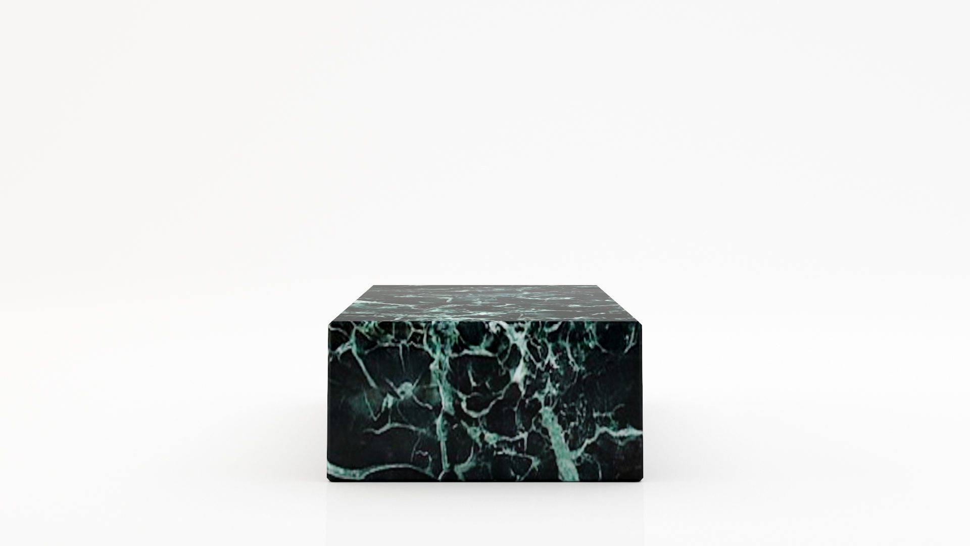 Rechthoekige marmeren salontafel Blocco – Verde rameggiato
