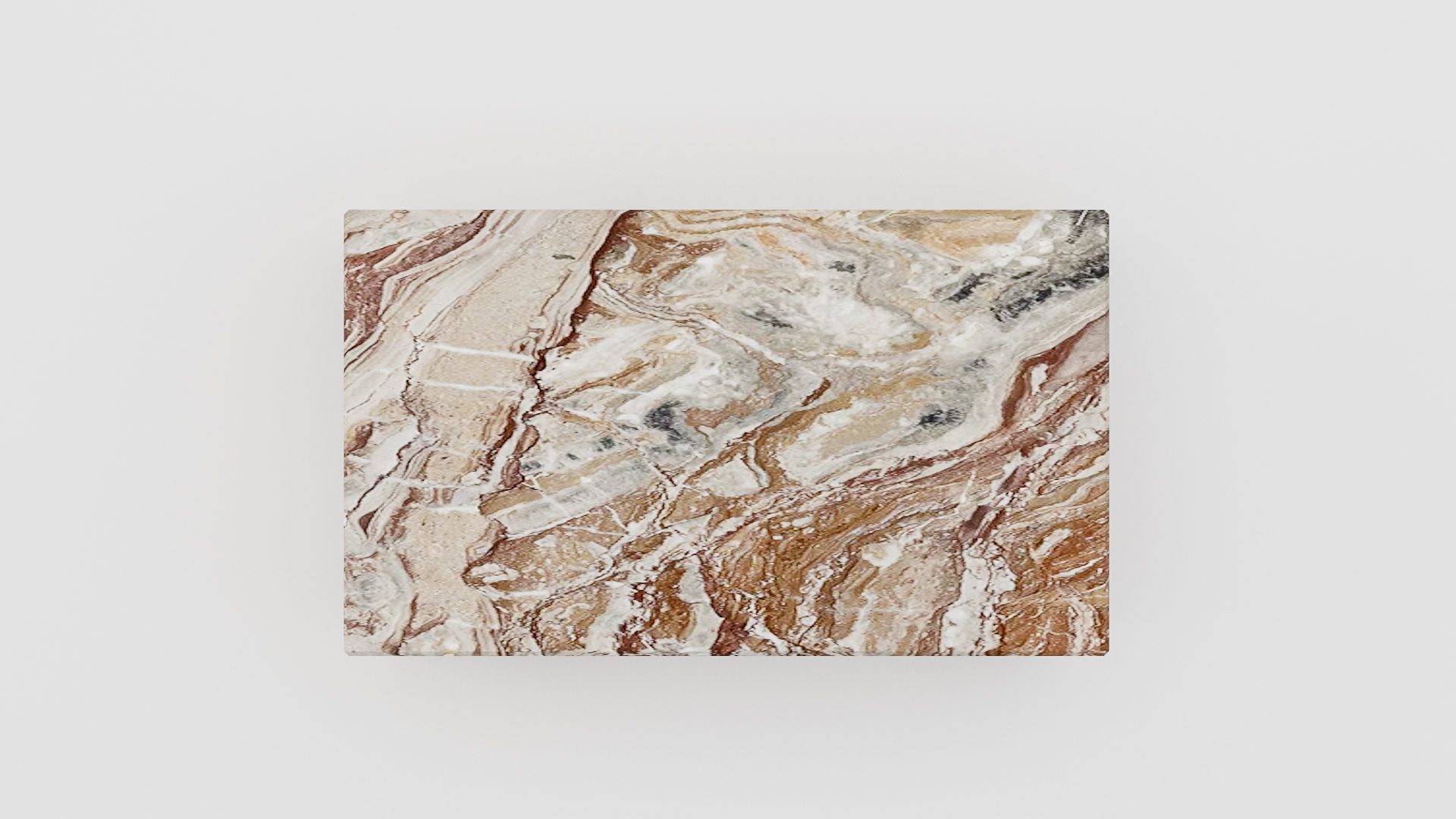 Rechthoekige marmeren salontafel Blocco Arabescato Orobico Rosso
