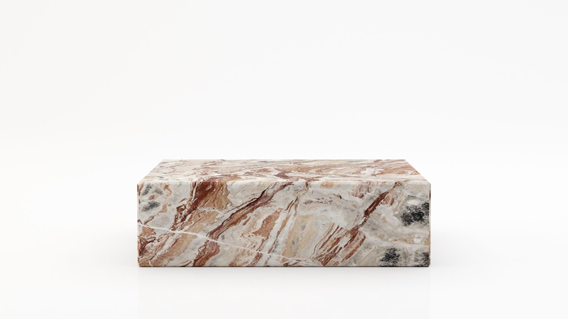 Rechthoekige marmeren salontafel Blocco Arabescato Orobico Rosso