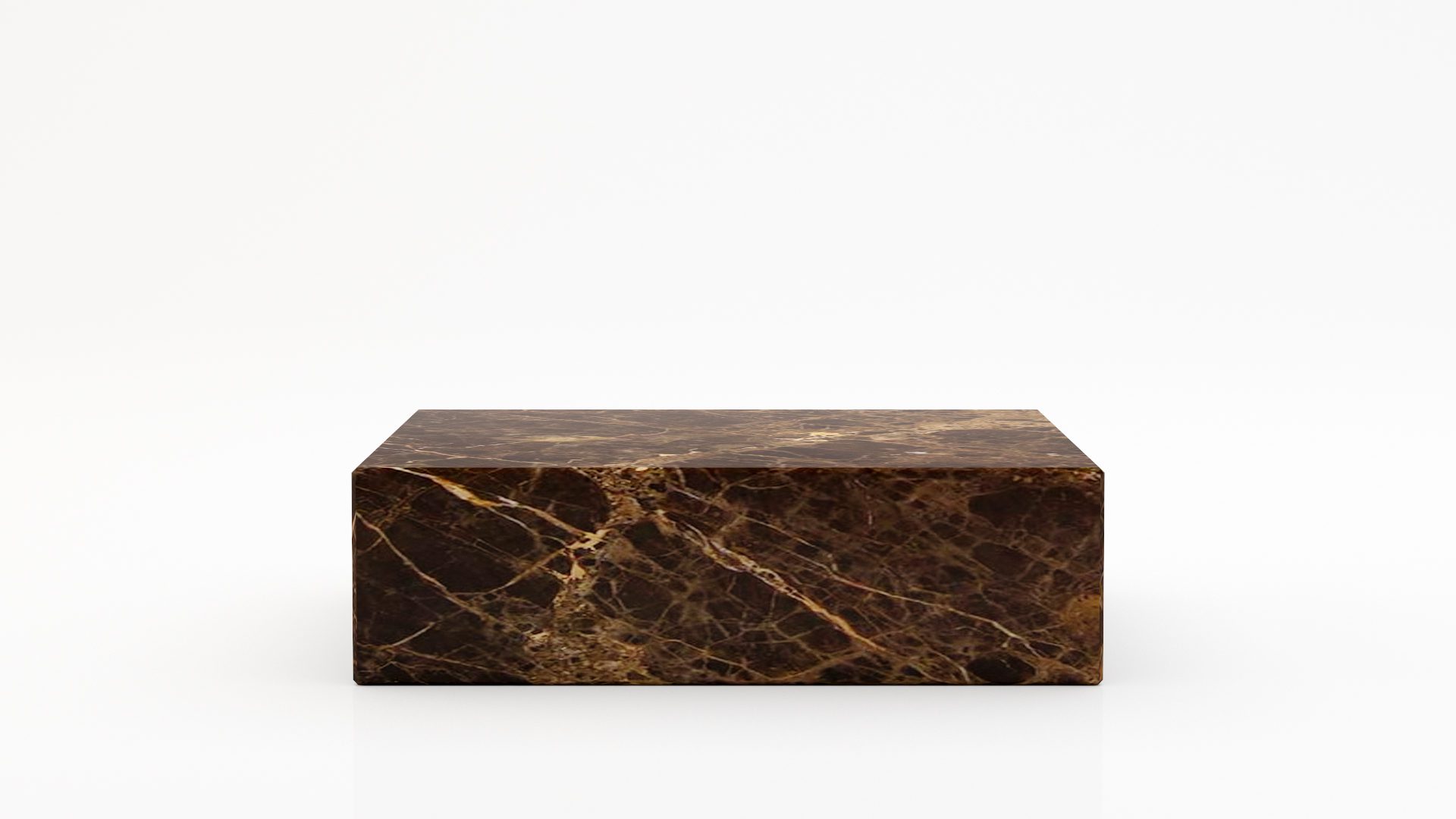 Rechthoekige marmeren salontafel Blocco – Emperador dark