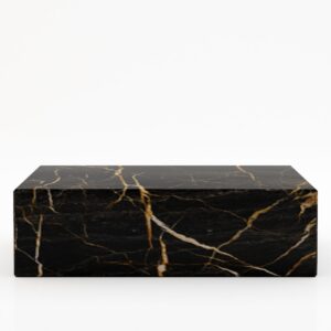 Rechthoekige marmeren salontafel Blocco Nero saint port laurent