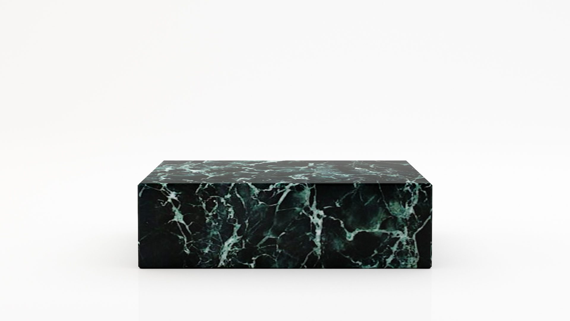 Rechthoekige marmeren salontafel Blocco – Verde rameggiato