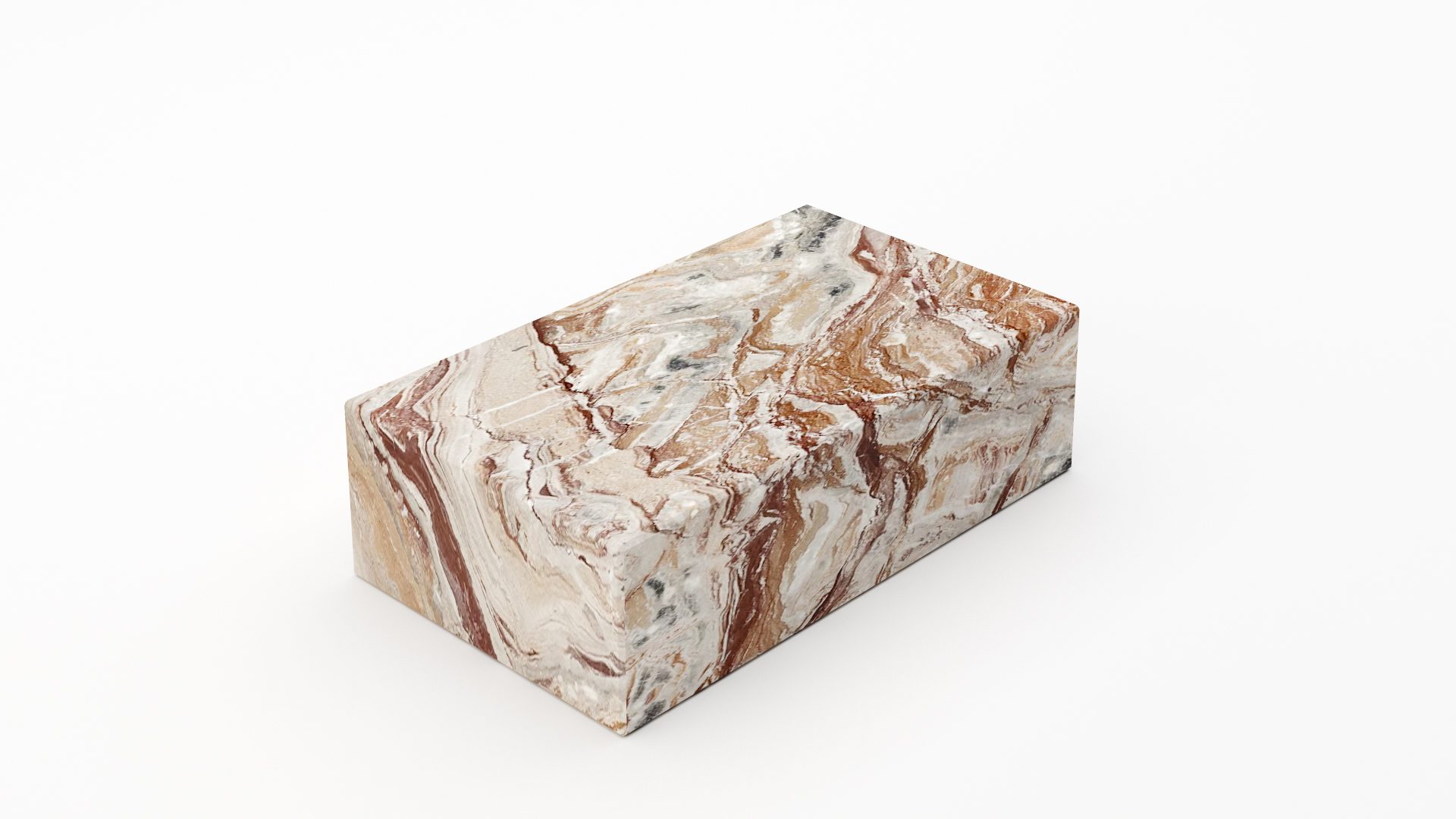 Rechthoekige marmeren salontafel Blocco Arabescato Orobico Rosso