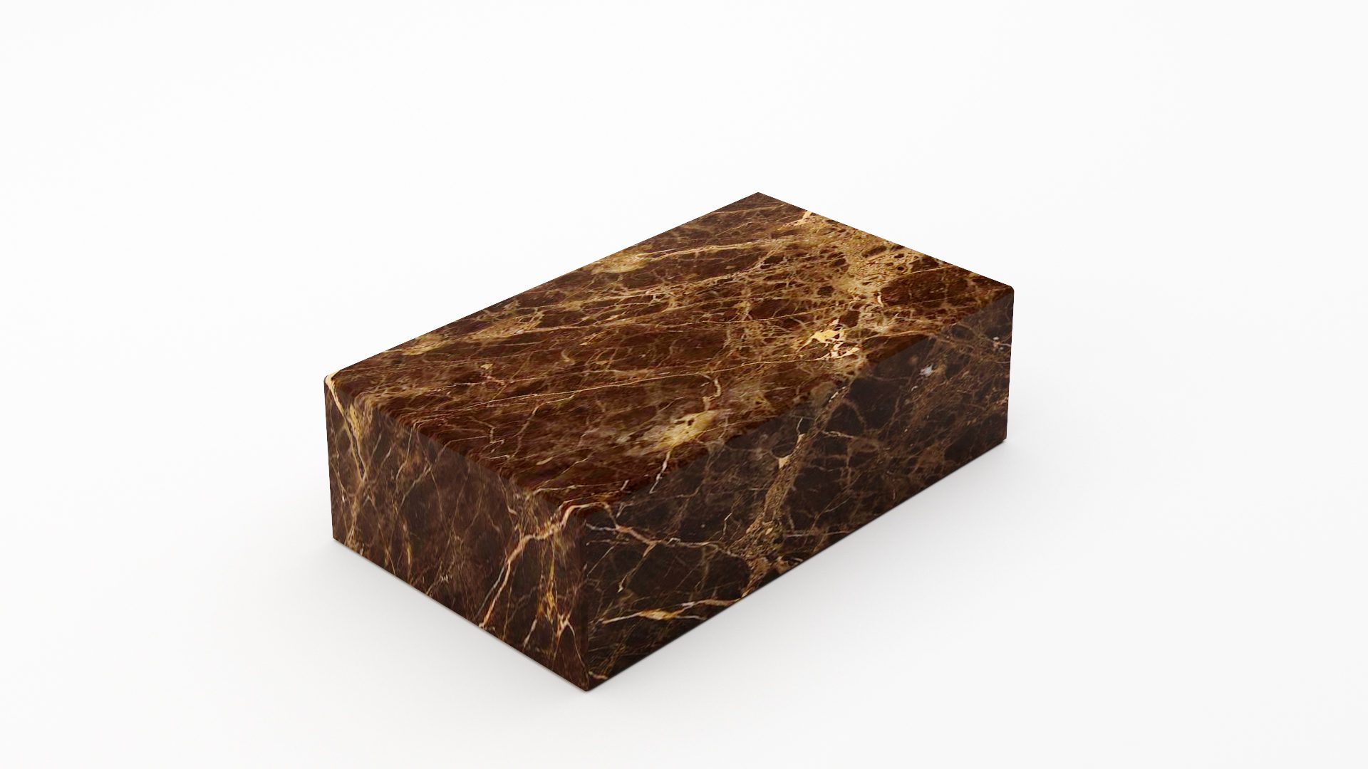 Rechthoekige marmeren salontafel Blocco – Emperador dark