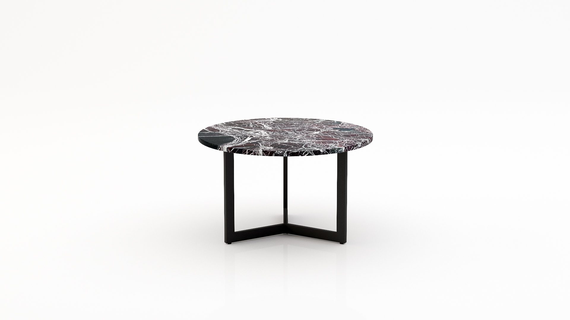 Ronde marmeren salontafel Caffė 3 – Rosso Levanto