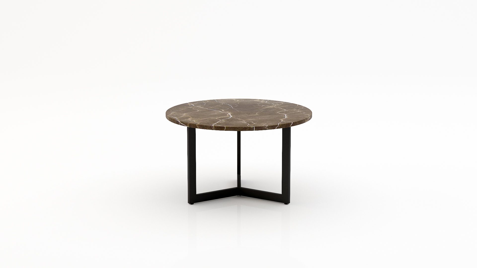 Ronde marmeren salontafel Caffė 3 – Royal Brown