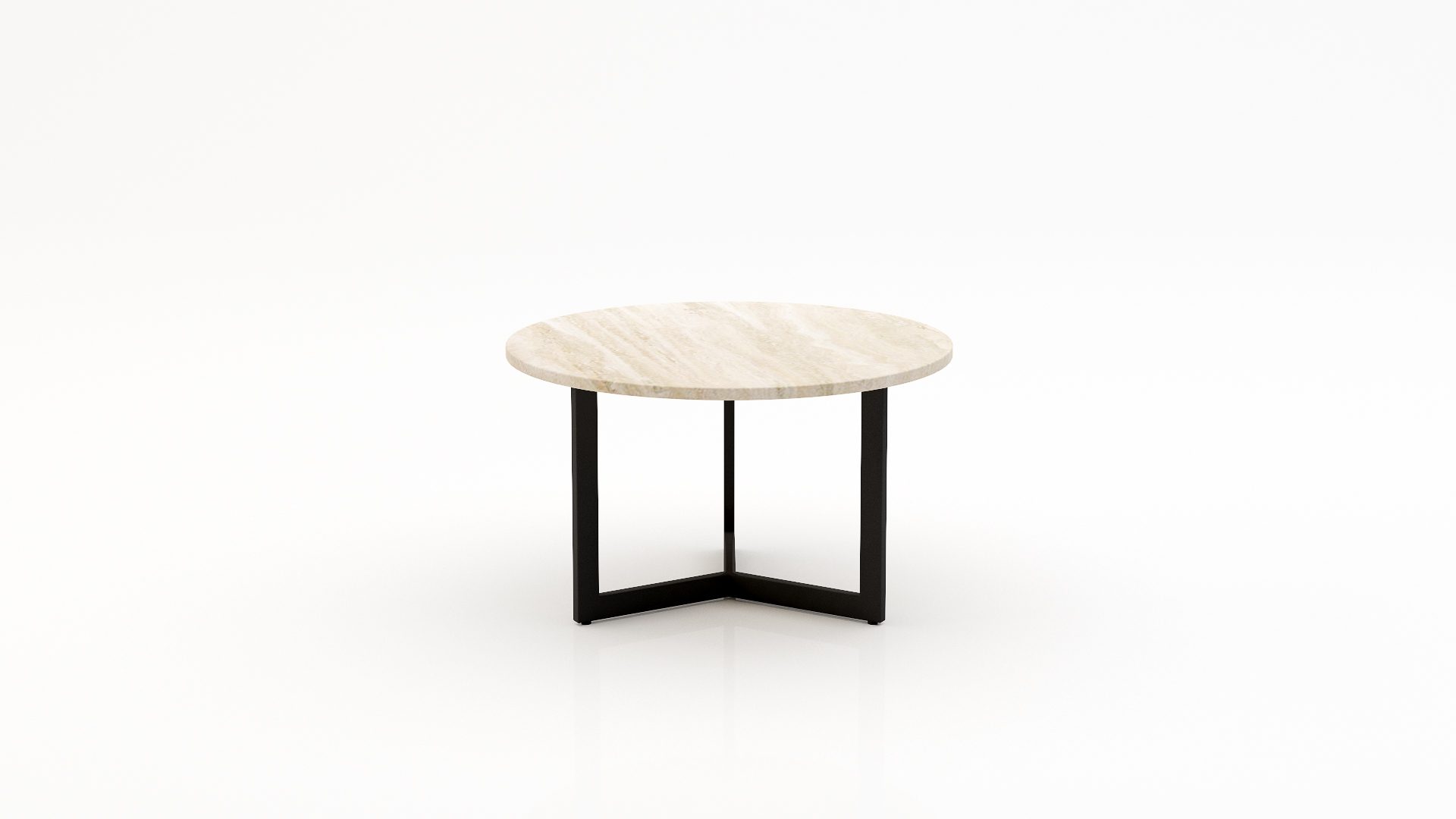 Ronde marmeren salontafel Caffė 3 – Travertino Chiaro