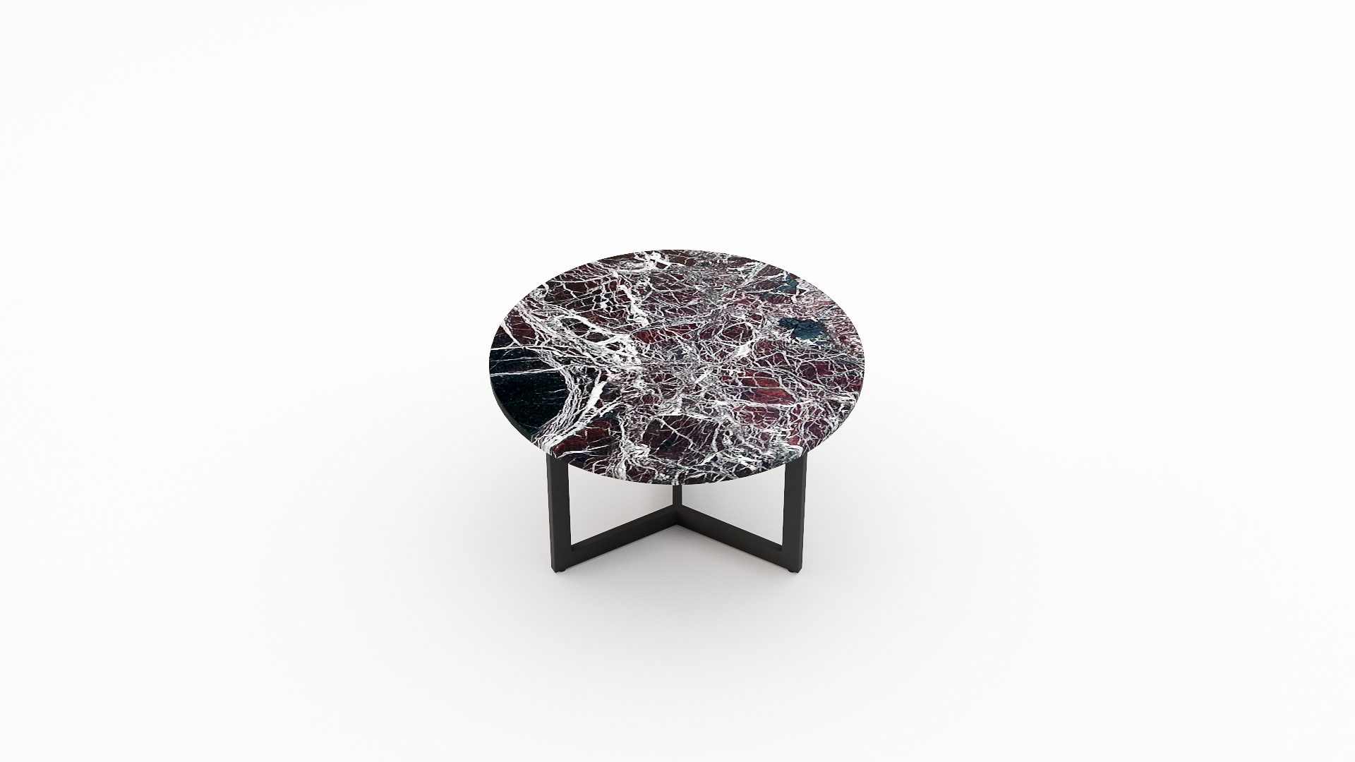 Ronde marmeren salontafel Caffė 3 – Rosso Levanto