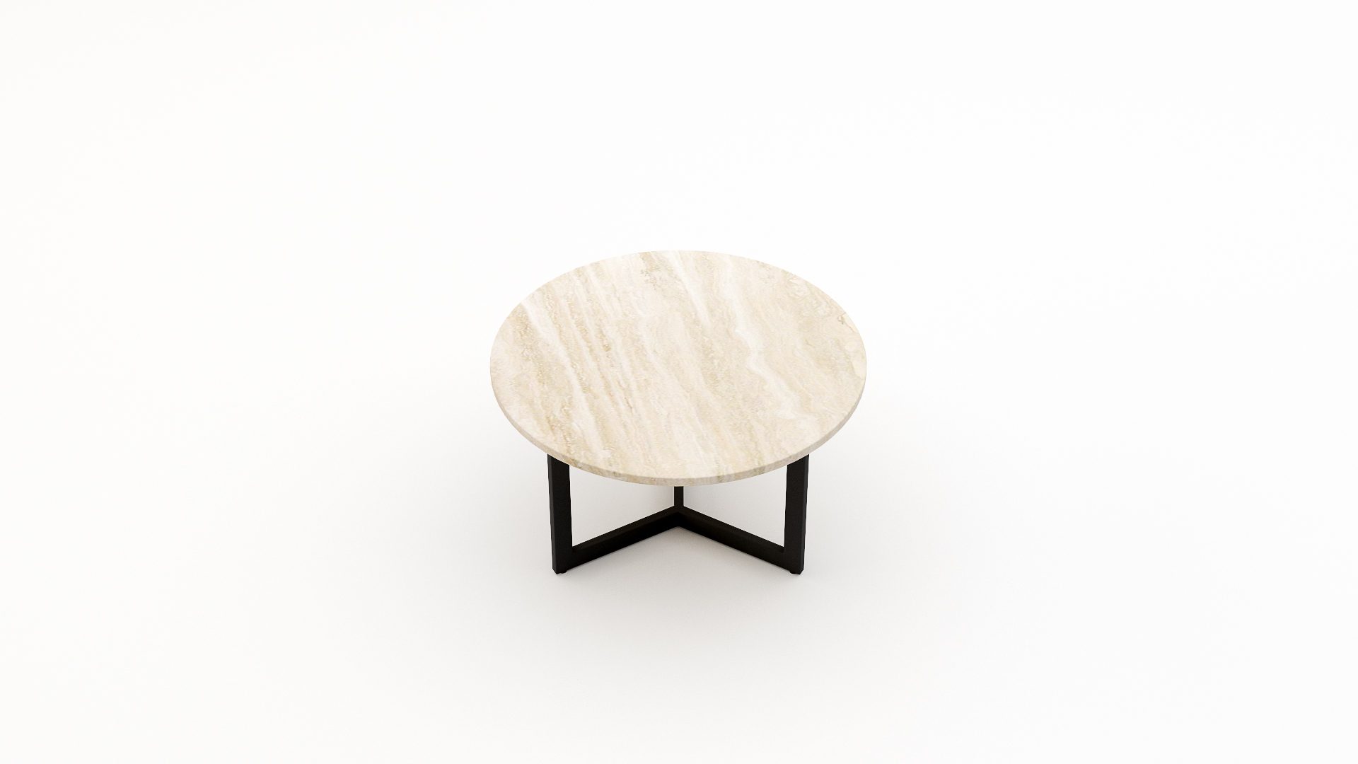 Ronde marmeren salontafel Caffė 3 – Travertino Chiaro