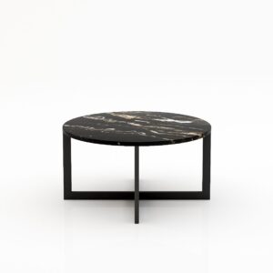 Ronde marmeren salontafel Caffė 4 – Titanium