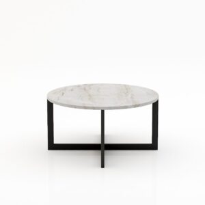 Ronde marmeren salontafel Caffė 4 – Taj Mahal Quartzite