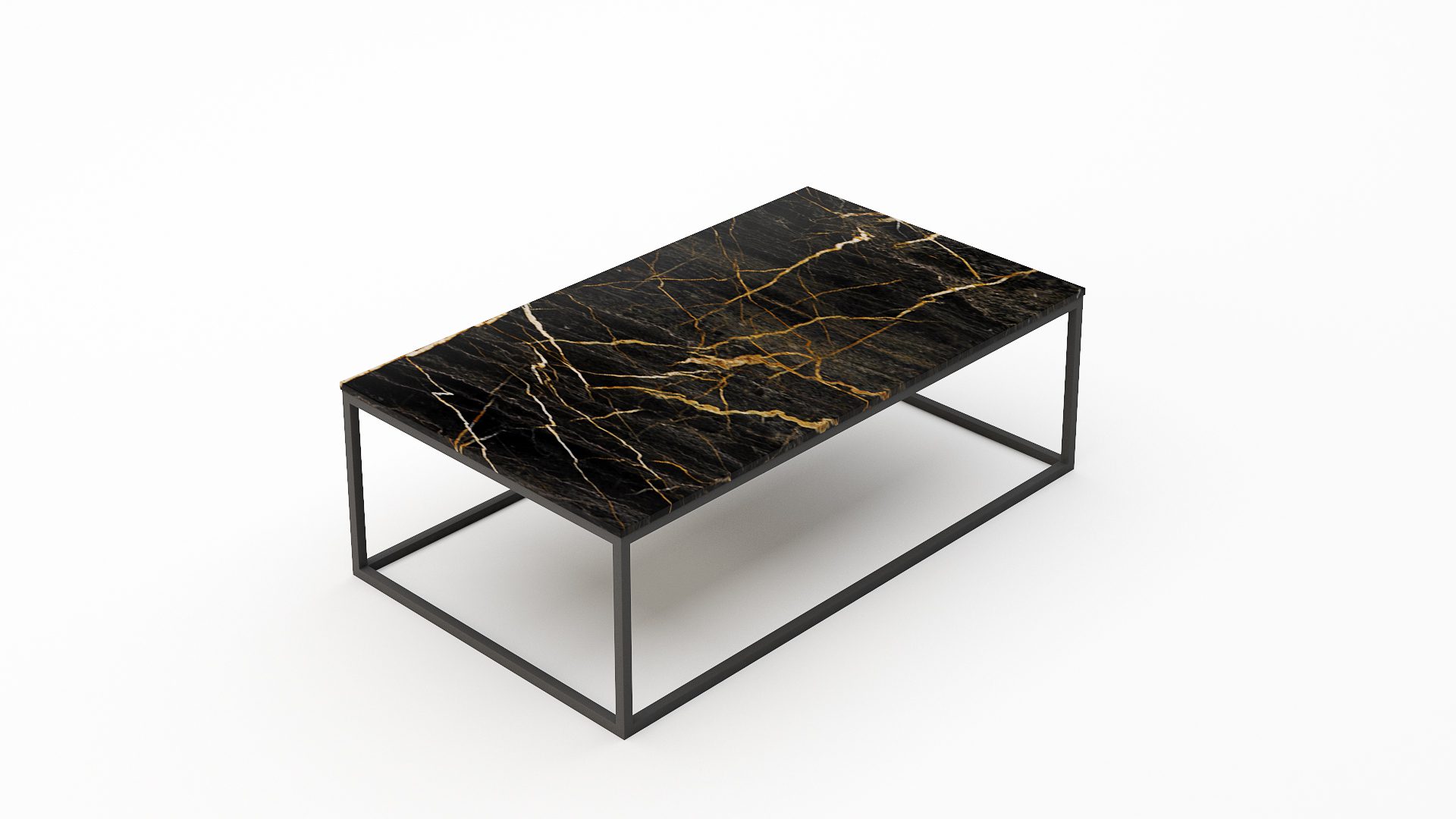 Rechthoekige marmeren salontafel Cornice Nero saint port laurent