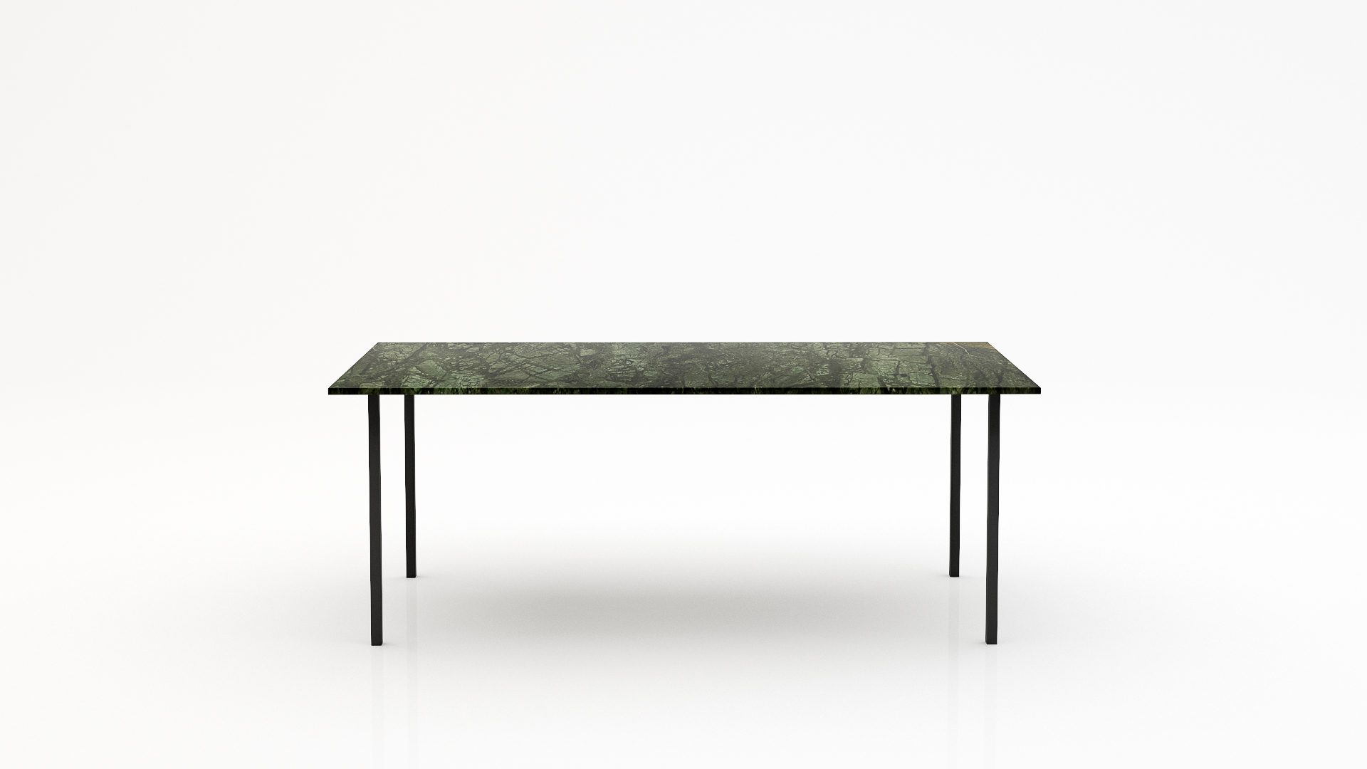 Rechthoekige marmeren eettafel Gambe Quattro Verde Guatemala