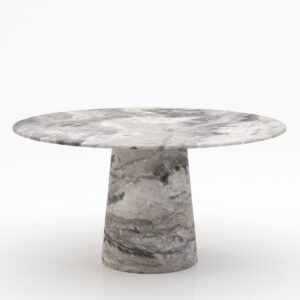 Ronde marmeren eettafel Gelato marmo Arabescato Orobico Grigio