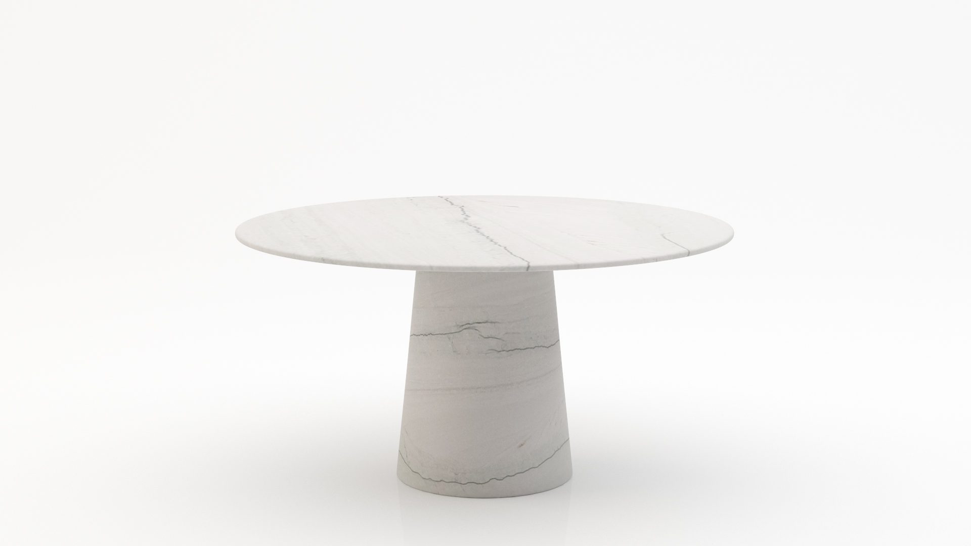 Ronde marmeren eettafel Gelato marmo – Mont Blanc Quartzite