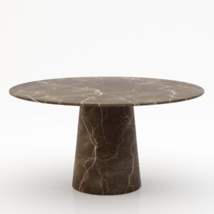 Ronde marmeren eettafel Gelato marmo – Royal Brown
