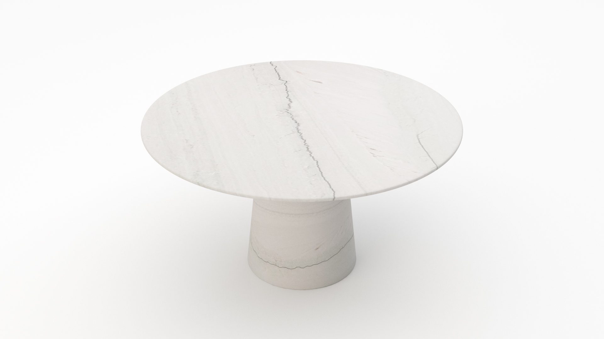 Ronde marmeren eettafel Gelato marmo – Mont Blanc Quartzite