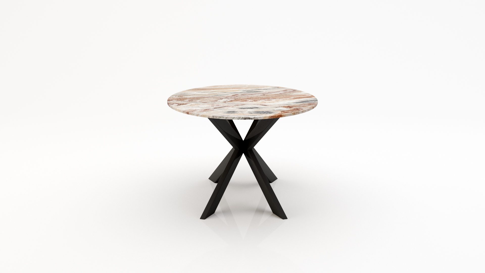 Ovale marmeren eettafel Matrix Farfalle Arabescato Orobico Rosso