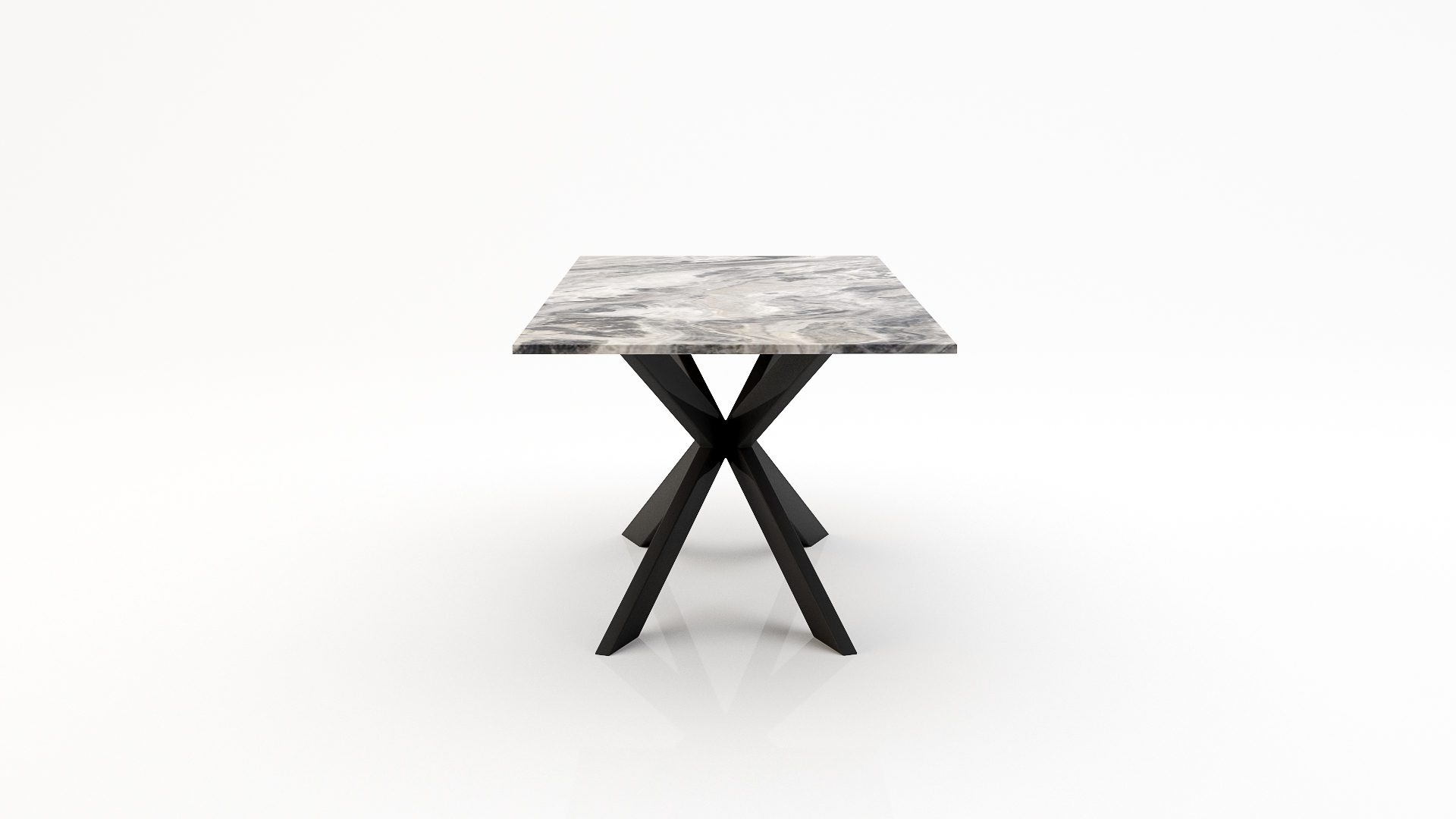 Rechthoekige marmeren eettafel Matrix Farfalle Arabescato Orobico Grigio