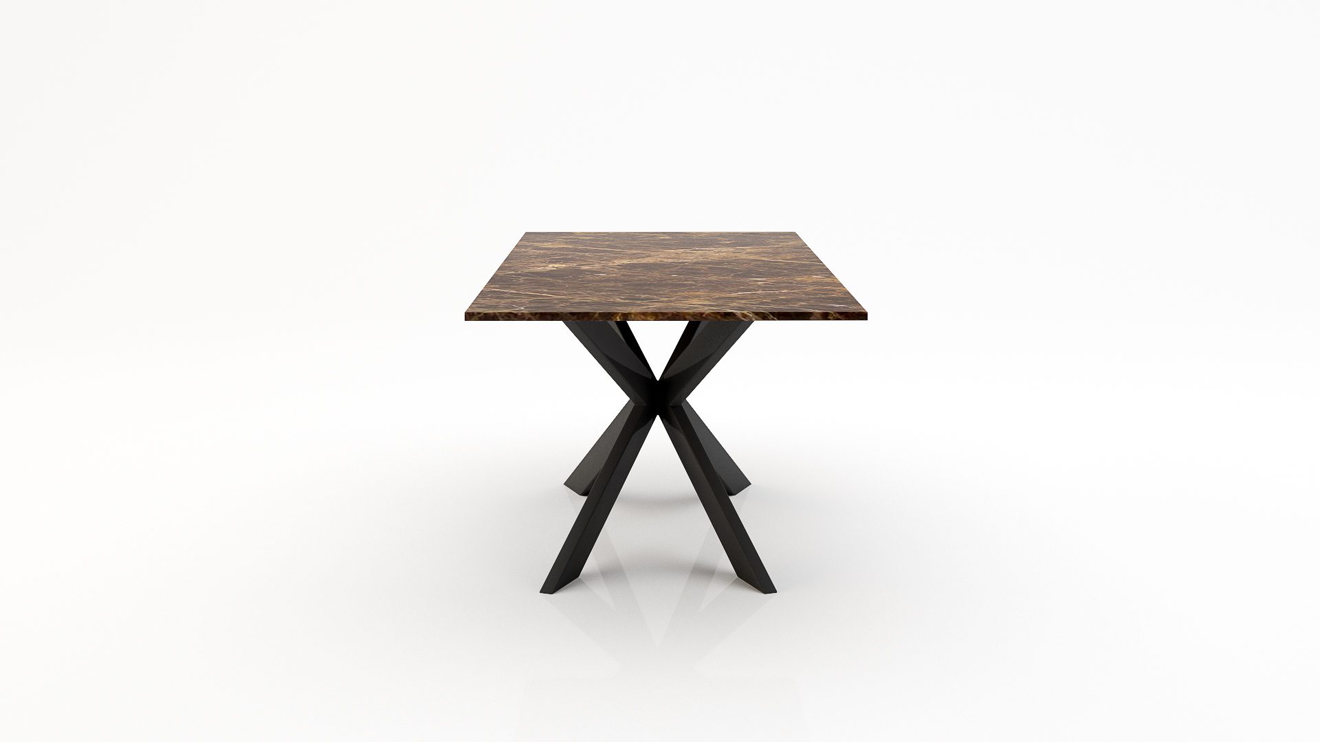 Rechthoekige marmeren eettafel Matrix Farfalle Emperador dark