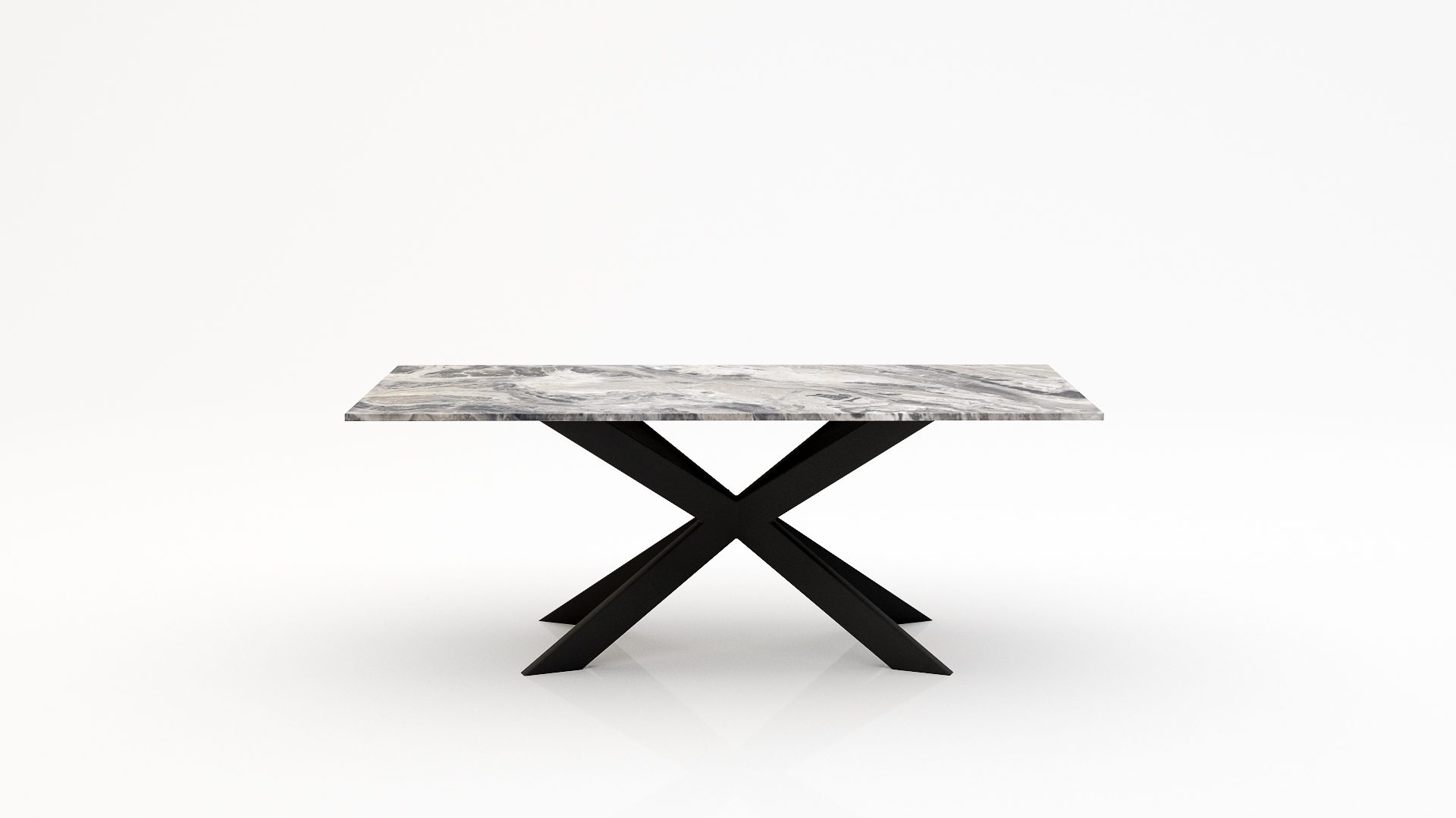 Rechthoekige marmeren eettafel Matrix Farfalle Arabescato Orobico Grigio