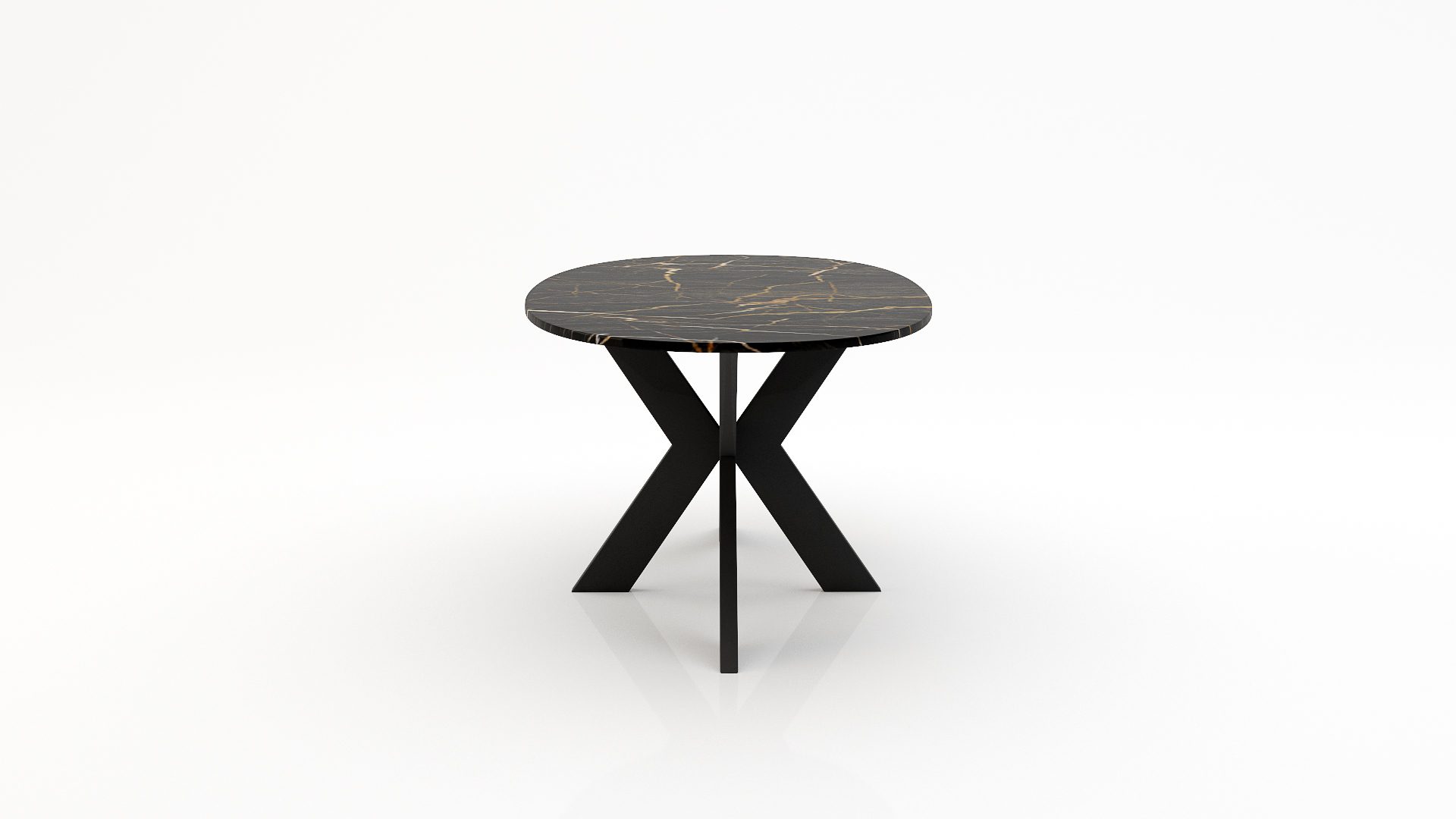 Ovale marmeren eettafel Matrix normale Nero saint port laurent