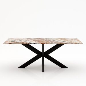 Rechthoekige marmeren eettafel Matrix normale Arabescato Orobico Rosso