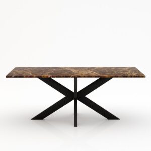 Rechthoekige marmeren eettafel Matrix normale Emperador dark