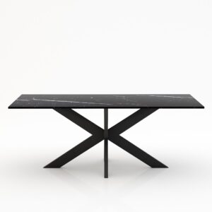 Rechthoekige marmeren eettafel Matrix normale Nero Marquina