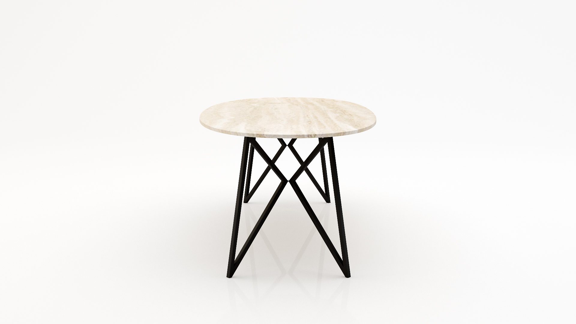 Ovale marmeren eettafel Pipistrello – Travertino Chiaro