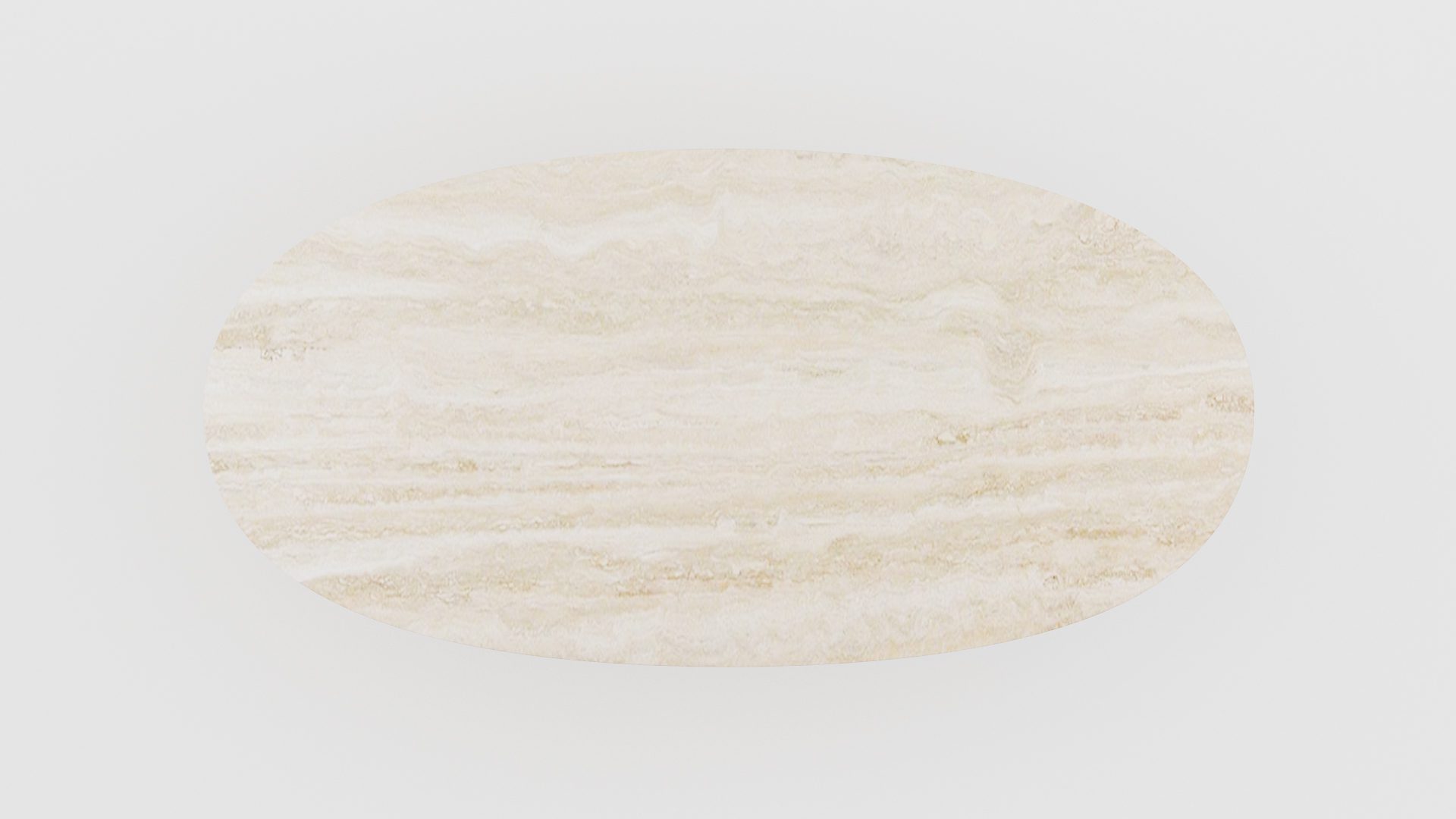 Ovale marmeren eettafel Pipistrello – Travertino Chiaro