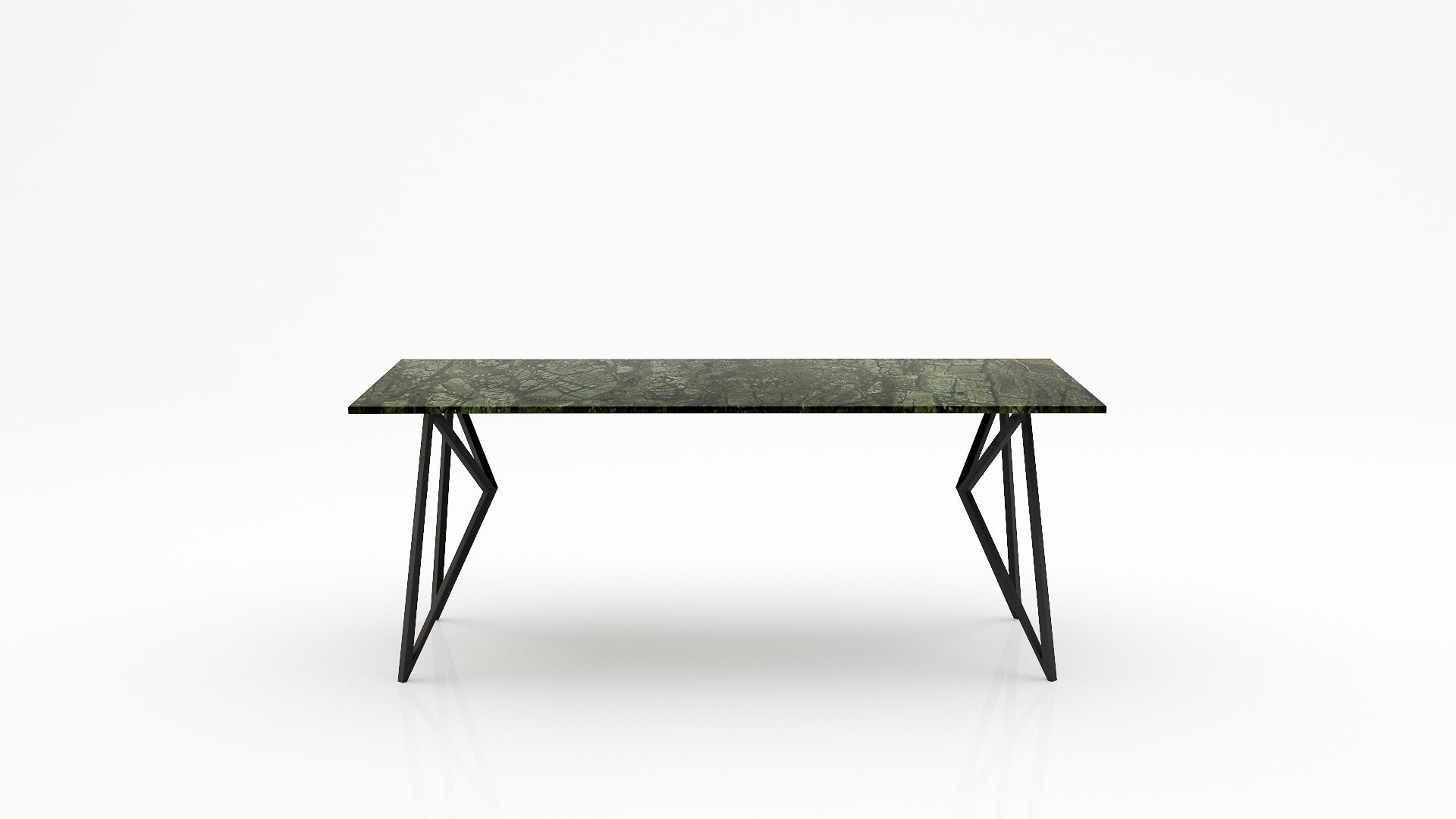Rechthoekige marmeren eettafel Pipistrello – Verde Guatemala