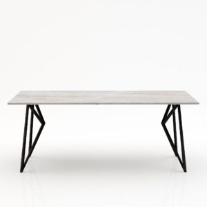 Rechthoekige marmeren eettafel Pipistrello Taj Mahal Quartzite