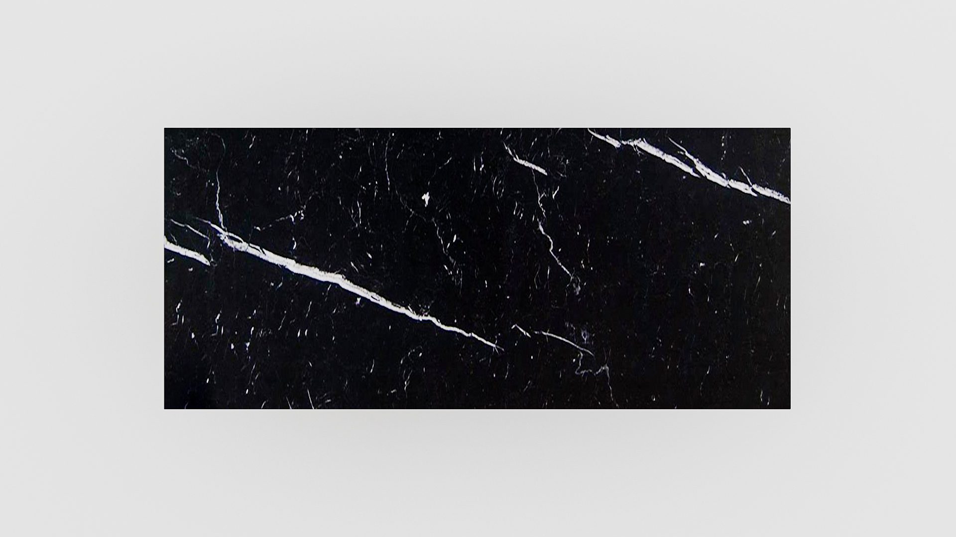 Rechthoekige marmeren eettafel Pipistrello – Nero Marquina