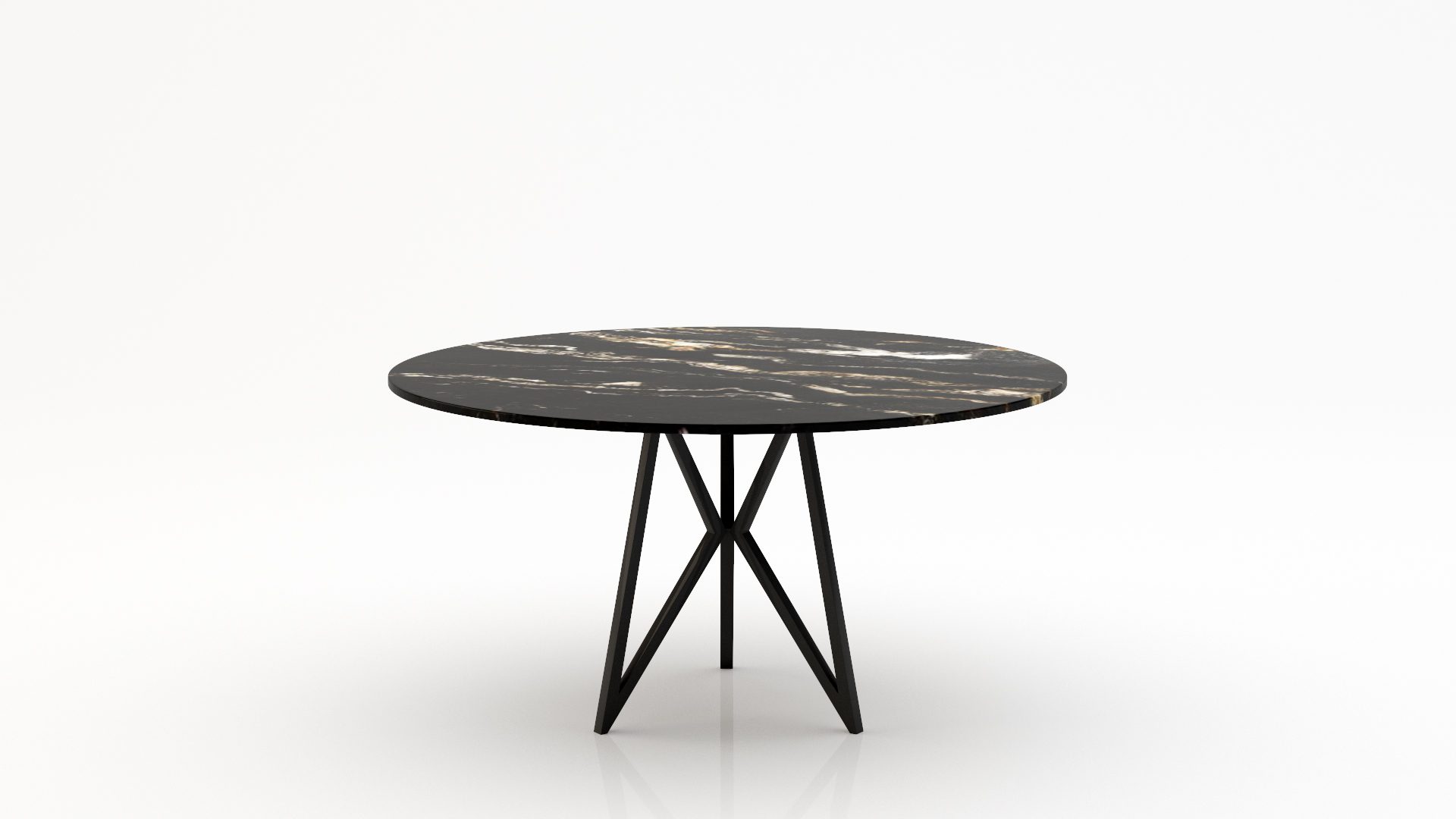 Ronde marmeren eettafel Pipistrello Tondo – Titanium