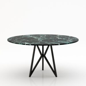 Ronde marmeren eettafel Pipistrello Tondo – Verde rameggiato