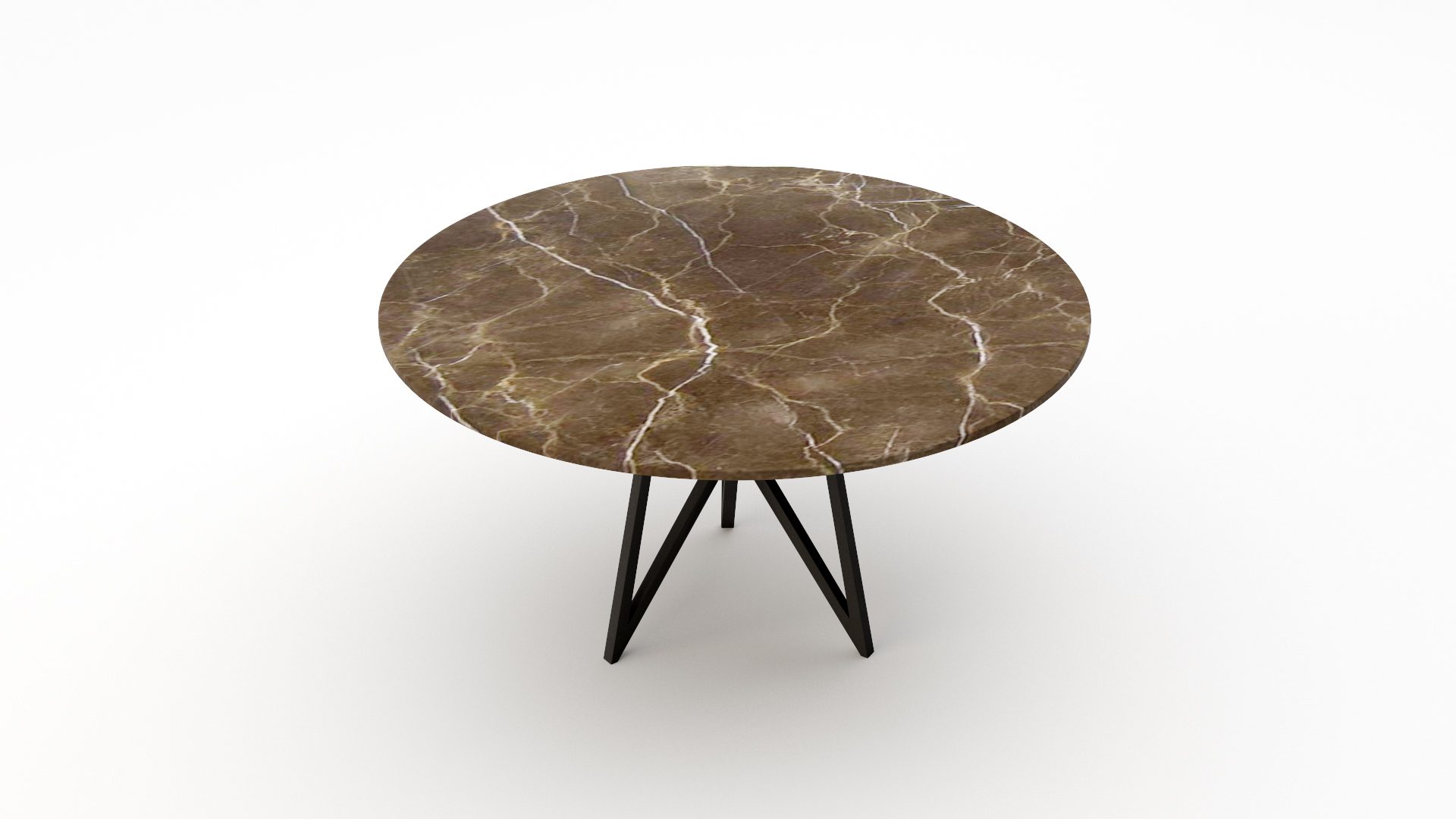 Ronde marmeren eettafel Pipistrello Tondo – Royal Brown