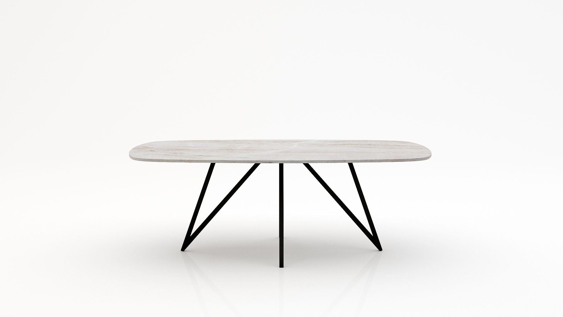 Deens ovale marmeren eettafel Polipetti Taj Mahal Quartzite